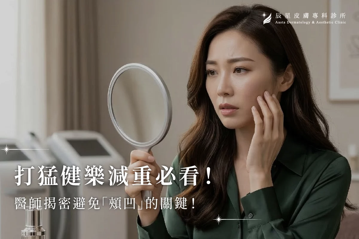 猛健樂、減重、膠原蛋白流失、臉部拉提、頰凹、臉頰凹陷、凹陷